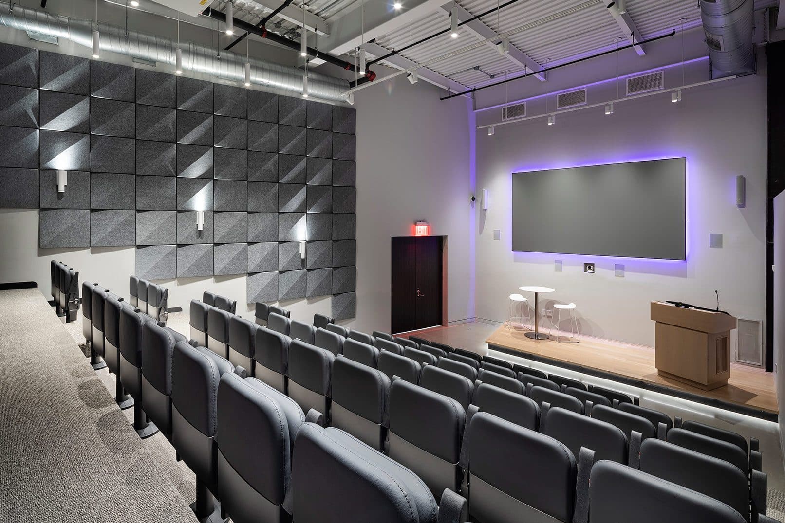 The 71-seat theater at Andromeda Advantage headquarters